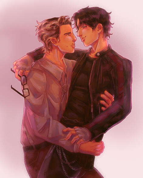 2.0joon & Hoolijin (BTS) | Shaded Sketch, Half-Body x2 | 2026/05/08