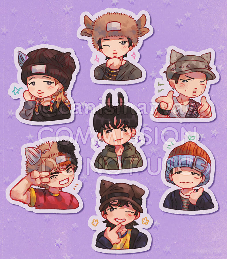 Teenie Meenie, Headshot x7 (for @jimin3d on twt)